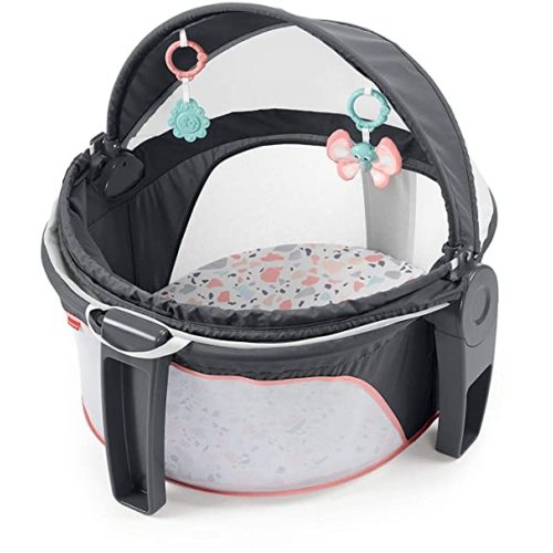Fisher-Price On-The-Go Baby Dome - Pink Pacific Pebble, Portable Infant Play Space, Multicolored