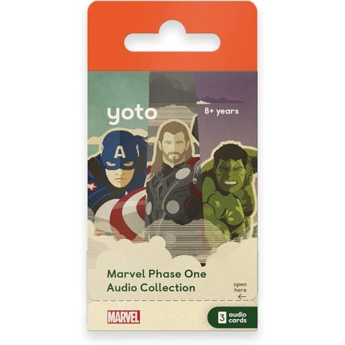 YOTO Disney Junior Novels: Marvel Phase 1 Collection – 3 Kids Audio Cards for Use with Player & Mini All-in-1 Audio Device, Screen-Free Listening with Fun Playtime Bedtime Travel Stories, Ages 8+