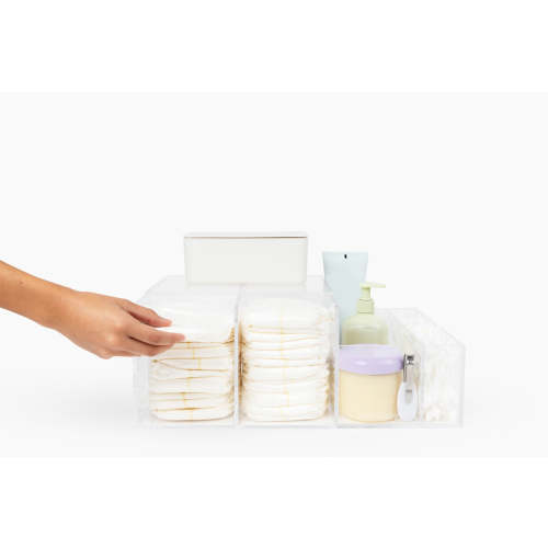 Beddi Baby Modern Acrylic Diaper Caddy Organizer