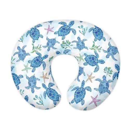 Sea Turtle Bottle & Breast Feeding Pillow Covers Soft & Gentle on Baby Skin Fabric Slipcover with Hidden Zipper for Baby Boy and Girls, Home Nursery Room Sofa Decor