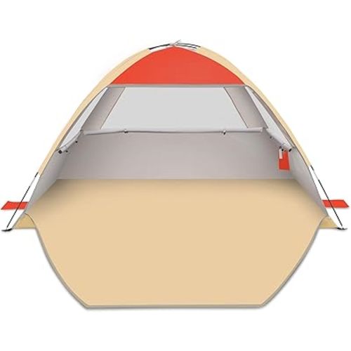 Gorich Beach Tent Sun Shelter for 3/4-5/6-7/8-10 Person with UPF 50+ UV Protection, Lightweight & Easy Setup Beach Shade Canopy, Portable Beach Shade Tent Beach Cabana