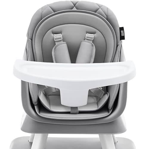 HARPPA 6 in 1 Baby High Chair, Convertible Infant Feeding Chair for Babies & Toddlers Table, Dining Booster Seat with Removable Tray, Grey