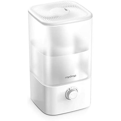 raydrop Cool Mist Humidifier, 2.5L Essential Oil Diffuser for Bedroom Nursery,Home and Office, Adjustable Mist,Auto Shut-Off, Easy to Clean,Dial Knob