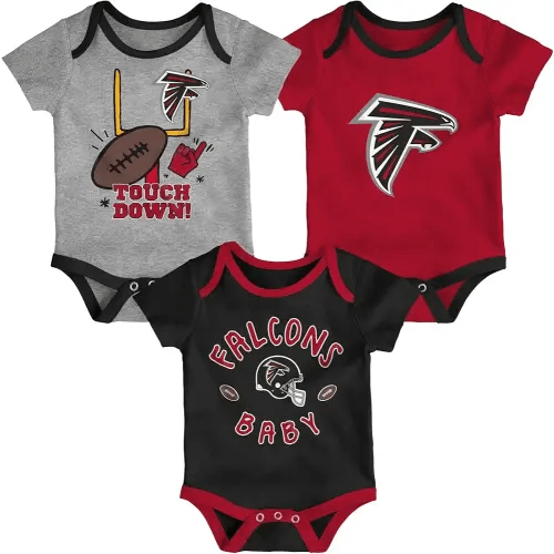 Outerstuff NFL Teams Cute Infant Champ Creeper Bodysuit 3-Pack (12m - 24m)