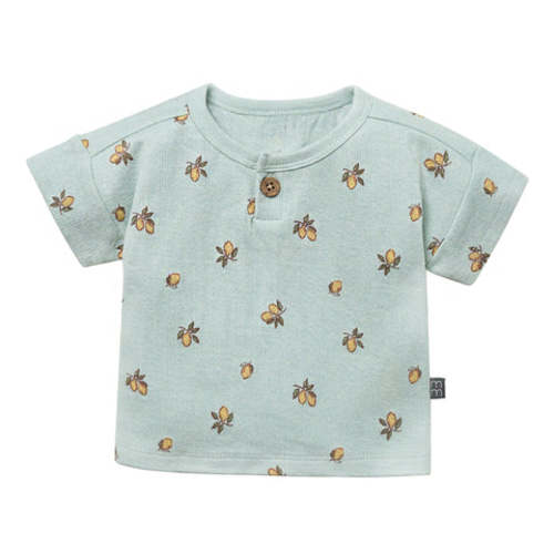 Baby Boys Lemon Henley Drop Shoulder Top