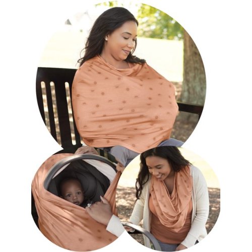 Modern Moments by Gerber Infant Unisex Multi-Use Nursing Scarf Cover, Sun Terracota