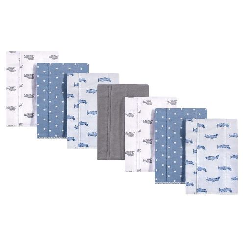 Hudson Baby Unisex Baby Cotton Flannel Burp Cloths, Airplanes Helicopters, One Size