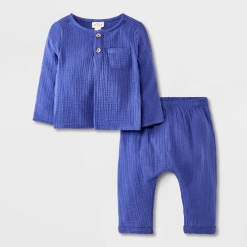 Baby Boys' Henley Gauze Shirt and Pants Set - Cat & Jack™