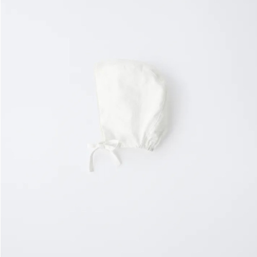 LINEN AND COTTON LACE BONNET - White | ZARA United States