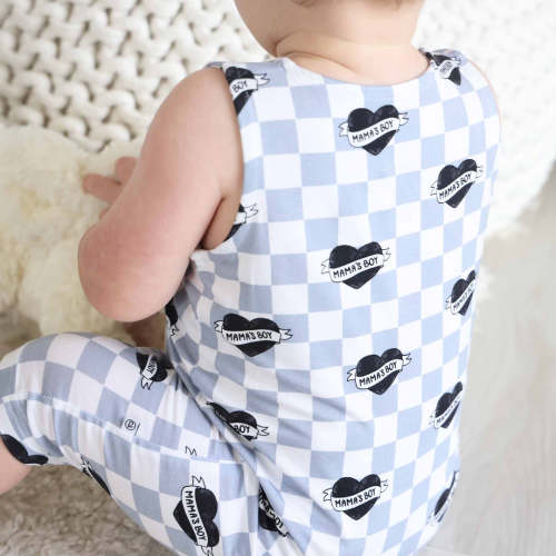 Sleeveless Snap Romper | Mama's Boy