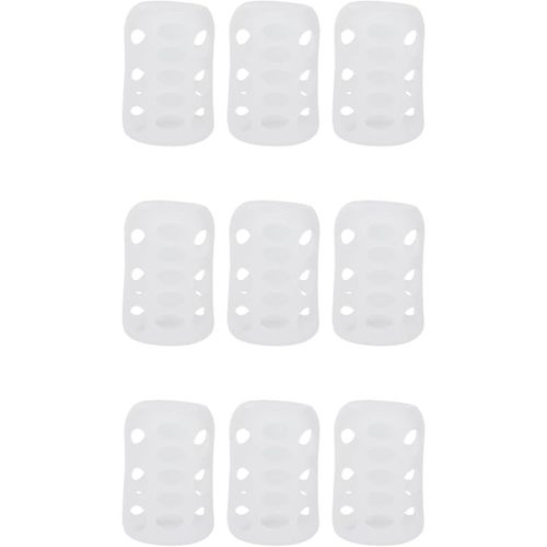 Toyvian 9pcs Bottle Cover Silicone -Scald Sleeve Heat Protective Case for Feeding Bottles Soft Non- Design Stylish Functional Accessory