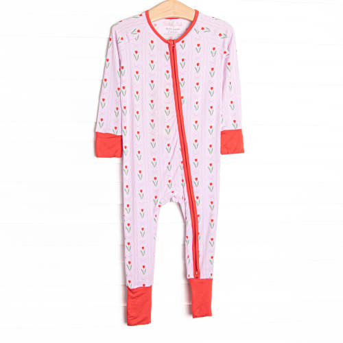 Truly Tulips Bamboo Zippy Pajama, Pink – Stitchy Fish