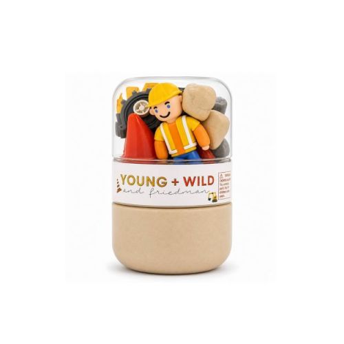 Young + Wild and Friedman Construction Sensory Sand Grab and Go Jar