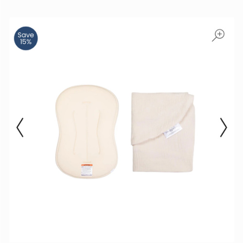 Lounger Curve + Muslin Cover Set | Natural