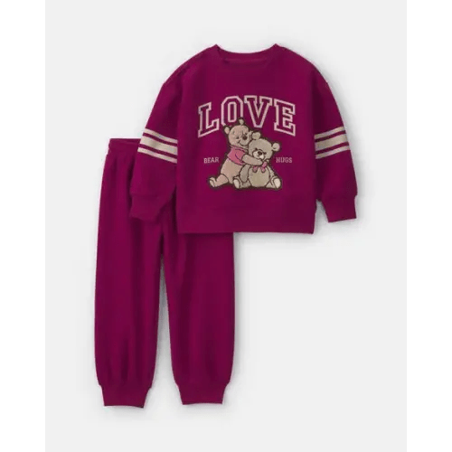 Toddler Girl 2-Piece Winnie the Pooh Top & Pant Set - Burgundy | Carter's