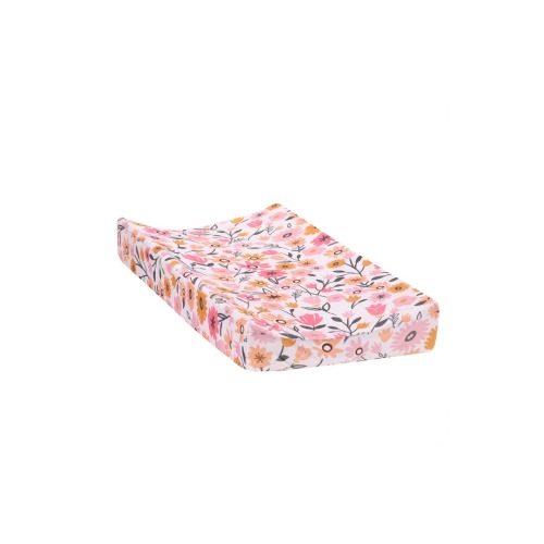 Little Garden Ultra-Soft Minky Floral Baby Changing Pad Cover