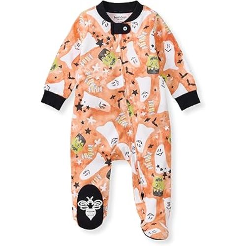 Burt's Bees Baby Girls' Organic Cotton Sleep and Play Footed Pajamas