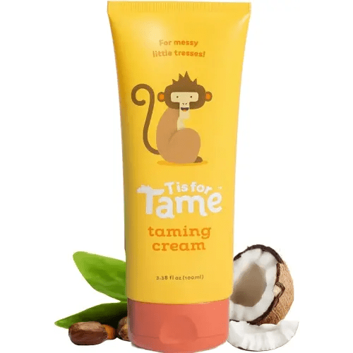 T is for Tame - Hair Taming Cream for Kids, All-Natural for Frizz & Flyaways, Coconut Oil, Leave-in Cream for Babies & Toddlers, Straight or Curly