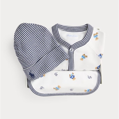 Polo Bear Cotton 3-Piece Gift Set