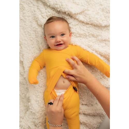Change-A-Roo™ Front Opening Romper in Mango