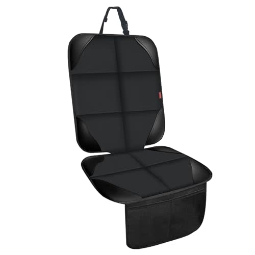 MORROLS Car Seat Protector for Child Seats,1 Pack Car Seat Cushion,Waterproof Fabric Car Seat Covers for Non-Slip Backing Mesh Pockets for Baby,Pet,SUV, Sedan and Trunk(Black)