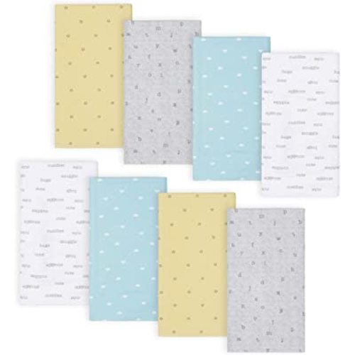 Gerber Unisex-Baby 8-Pack Cotton Flannel Burp Cloths