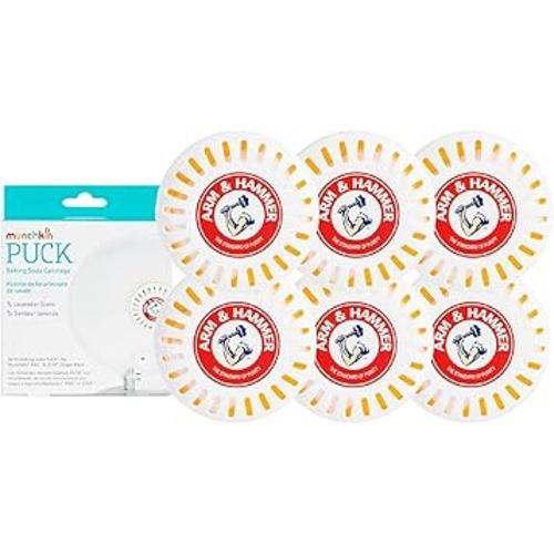 Odor Eliminator Cartridges, 6 Pack, Lavender Scent, Baking Soda Puck, Diaper Pail Deodorizer