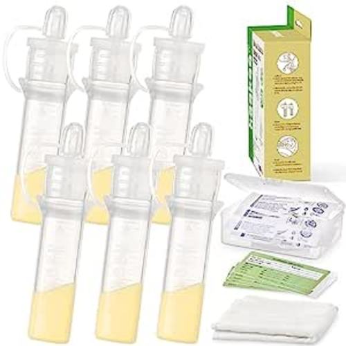 Amazon.com : haakaa Colostrum Collector Kit Breast Milk Collector with Cotton Cloth Wipe and Storage Case, Ready-to-Use, Reusable, BPA Free, 4ml/6pcs : Baby