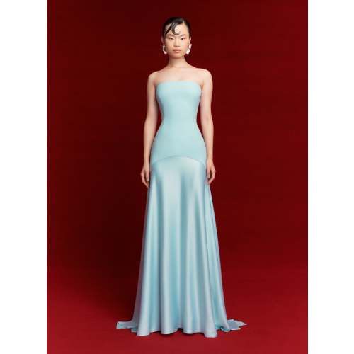 The Alessandra Maxi Dress in Arctic Blue