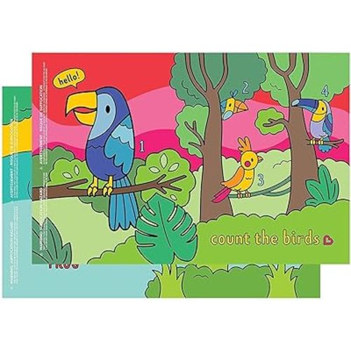 Munchkin® Story Mat™, BPA Free Disposable Placemats for Kids, 18 Pack, 2 Designs