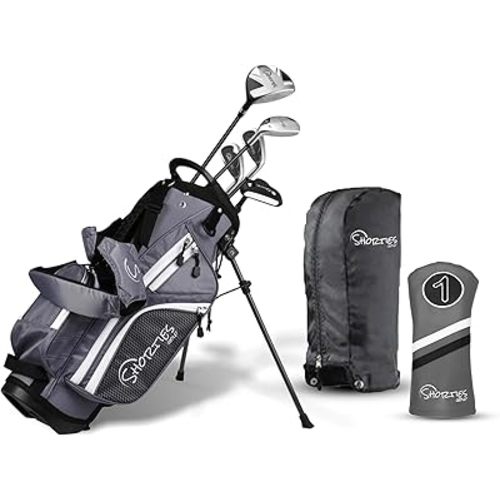 Shorties Golf - Kids Golf Club Set | Perfect for Toddler Golfers and Kids 34"-38" Tall | EasyCarry Stand Bag | Driver, 7-Iron, Putter, Headcover, and Rain Cover