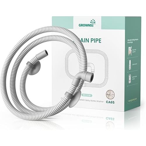 Grownsy Drain Hose 1M for Bottle Washer, Soft, Durable and Flexible for GROWNSY EaseClean Bottle Washer, Momcozy and Papablic Baby Bottle Washers Replacement Accessory for Easy Water Drainage
