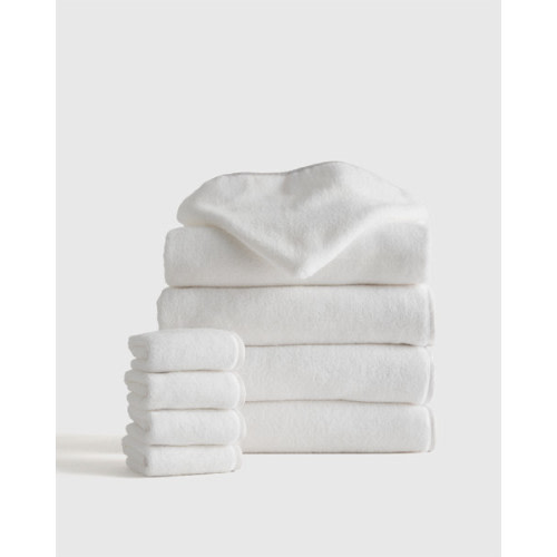 Organic Turkish Cotton Kids Bath Bundle 8-Pack in White