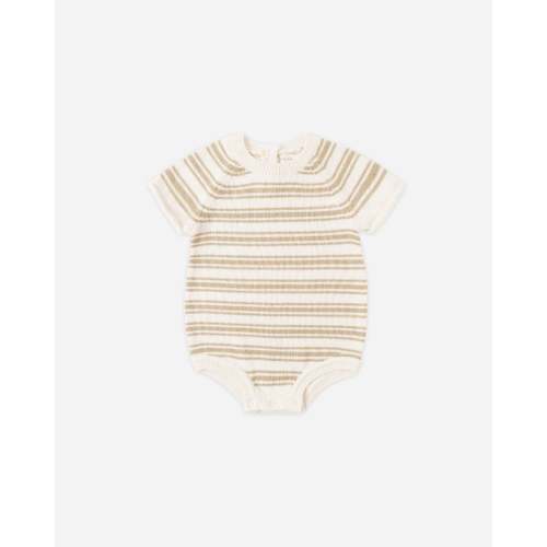 Rowan Romper Butterscotch Stripe