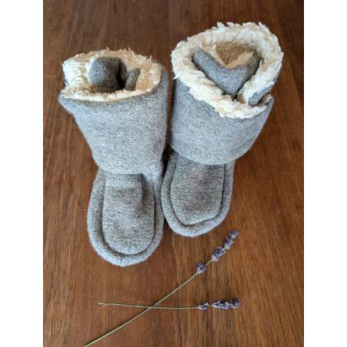 Pickapooh - Organic Boiled Wool - Cotton Sherpa Lined - Baby Booties – Nature's Wild Child