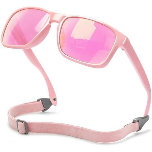 SEKKAF Baby Sunglasses for 0-24 Months,Polarized UV Protection Infant Newborn Sun Glasses for Boys Girls Lightweight Flexible