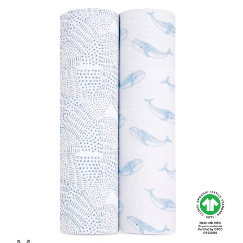 Muslin Swaddles, 2 Pack