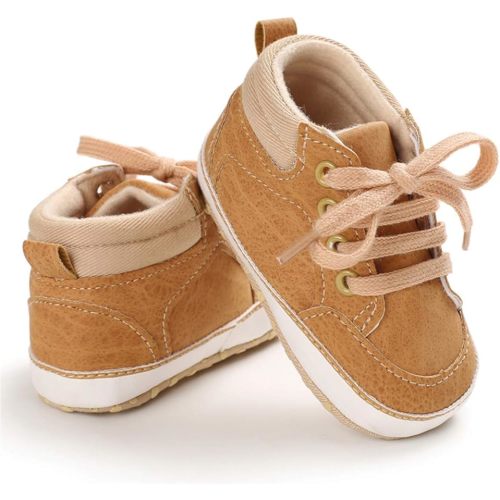 CENCIRILY Baby Boys Girls High Top Sneakers Soft Soles Anti Skid Infant Ankle Shoes Toddler Prewalker First Walking Crib Shoes