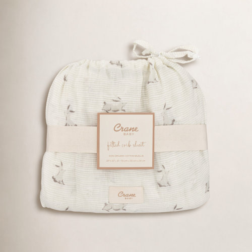 Birch Lane™ Garcia Organic Cotton Bunny Crib Sheet & Reviews | Birch Lane