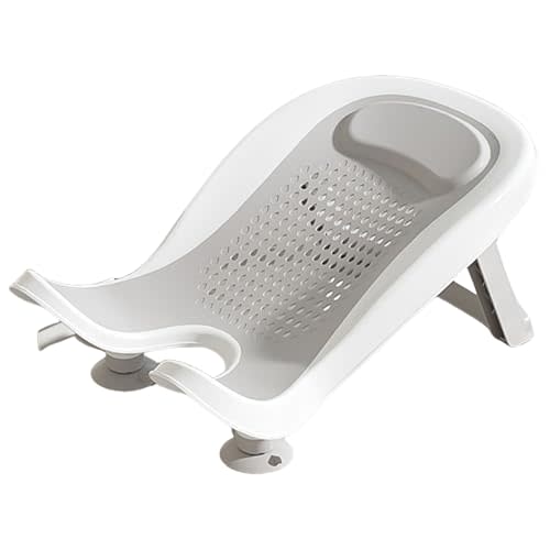 Infant Bath Basin Strong Suction Foldable Quick Drying Bath Rack Ergonomic Designing for Use in Sink Bathtub Hip Washing Tool