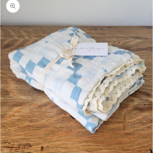 Grandma's Goose QUILTED 6 Layer Gauze Blanket