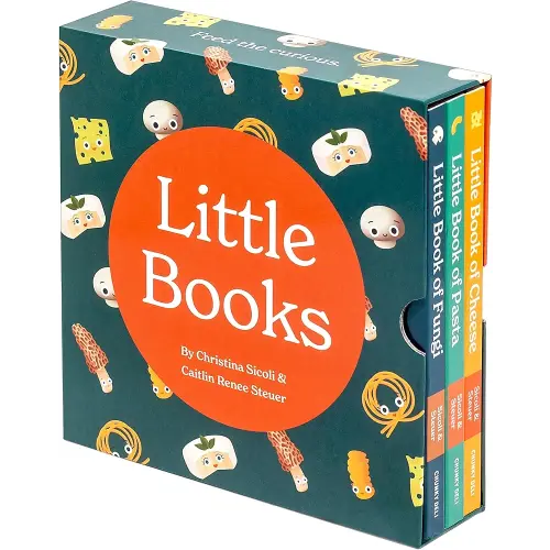 Little Books Tasty Collection: A 3 Board Book Box Set for Babies and Toddlers (Little Book of Pasta, Little Book of Cheese, Little Book of Fungi) - A Unique Foodie Baby Shower Gift for New Parents