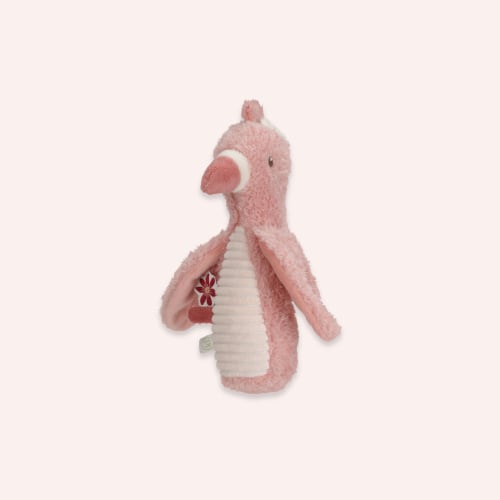 Safari Friends Squeaker with Rattle Flamingo