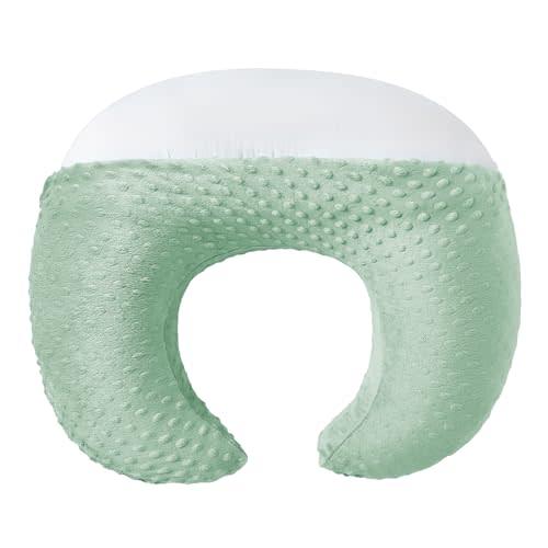 Nursing Pillow with Nursing Pillow Cover for Breastfeeding Moms, Extra Large Ultra-Soft Breastfeeding Pillows for Infant Newborn Baby Boy Girl (Green)