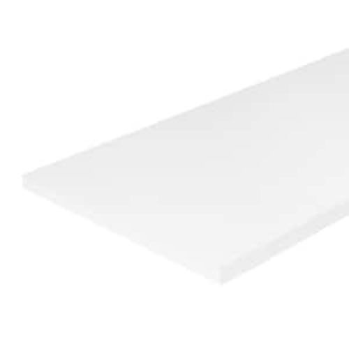 72 in. W x 12 in. D White Laminate Solid Wall Shelf