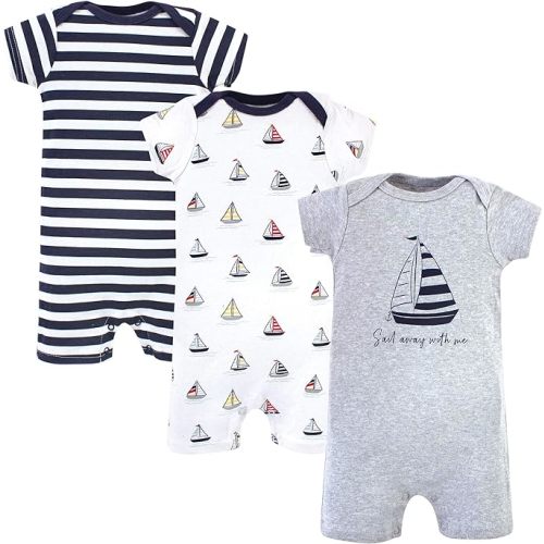 Hudson Baby Unisex Cotton Rompers