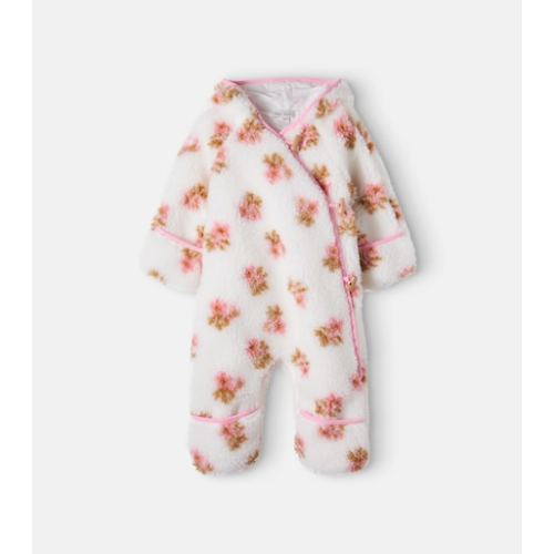 Baby Laine floral hooded teddy onesie