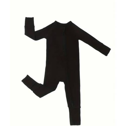 Solid Bamboo Sleeper Footie Zippy Pajamas Convertible Hands and Feet Soft Sleeper Romper Baby Toddler Pajamas