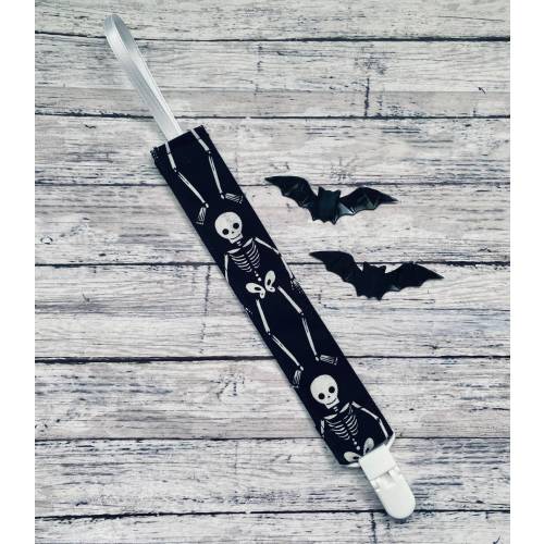 Spooky Scary Skeletons Pacifier Clip