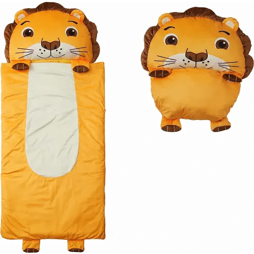 Kid's Nap Buddies Character Preschool Nap Mat, Toddler Sleeping Bag with Pillow for Daycare, Ages 3+